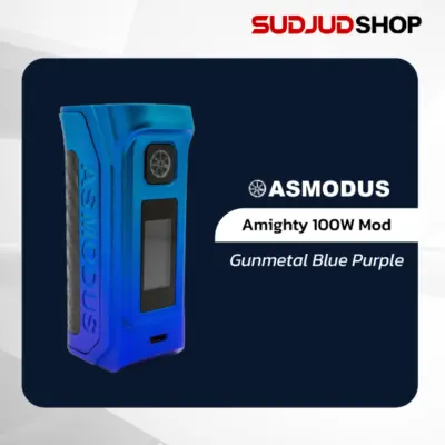 asmodus amighty 100w mod gunmetal blue purple