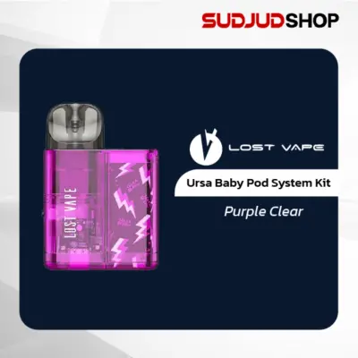 lost vape ursa baby pod system kit purple clear