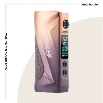 oxva unibox box mod 80w gold purple