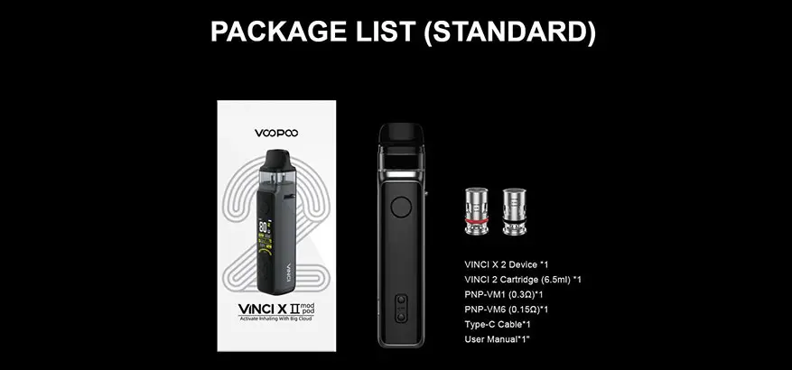 package list voopoo vinci x 2 