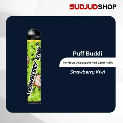 puff buddi mr mega disposable pod 2200 puffs strawberry kiwi
