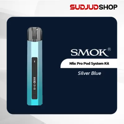 smok nfix pro pod system kit silver blue