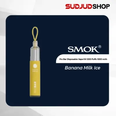 smok pro bar disposable vape kit 1200 puffs 1000mah banana milk ice