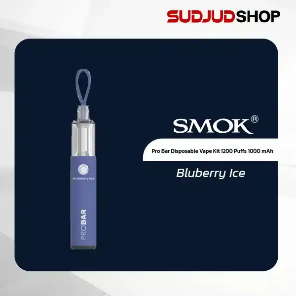 smok pro bar disposable vape kit 1200 puffs 1000mah blueberry ice