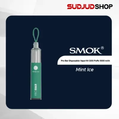 smok pro bar disposable vape kit 1200 puffs 1000mah mint ice