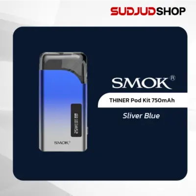 smok thiner pod kit 750mah sliver blue