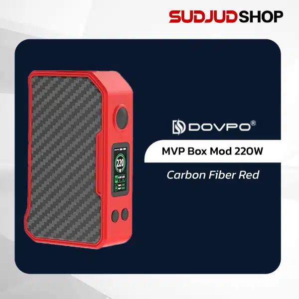 dovpo mvp box mod 220w carbon fiber red