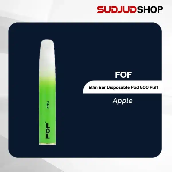 fof elfin bar disposable pod 600 puff apple