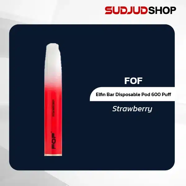 fof elfin bar disposable pod 600 puff strawberry