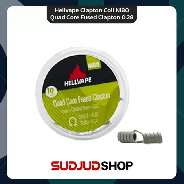hellvape clapton coil (10pcs) ni80 quad core fused clapton 0.28Ω all