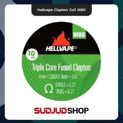hellvape clapton coil ni80 triple core fused clapton 0.37 10pcs pack cover