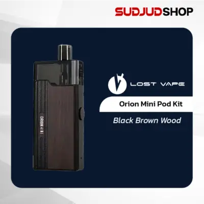 lost vape orion mini pod kit black brown wood