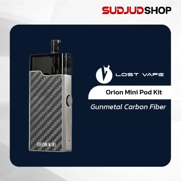 lost vape orion mini pod kit gunmetal carbon fiber