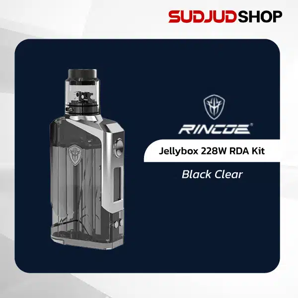 rincoe jellybox 228w rda kit black clear