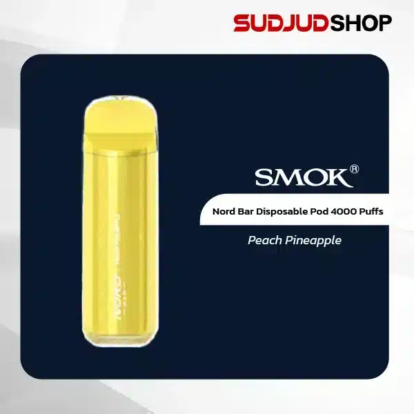 smok nord bar disposable pod 4000 puffs peach pineapple