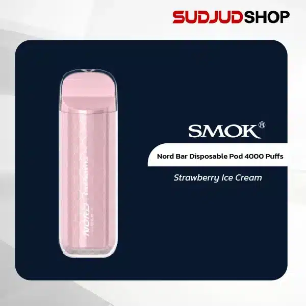 smok nord bar disposable pod 4000 puffs strawberry icecream