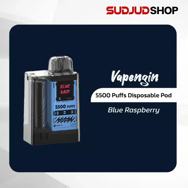 vapengin 5500 puffs disposable pod blue raspberry