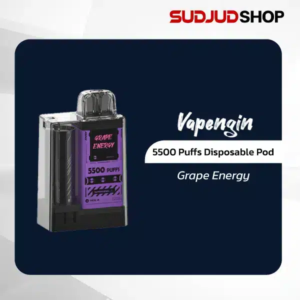 vapengin 5500 puffs disposable pod grape energy
