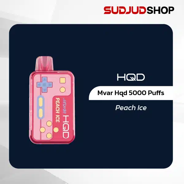 mvar hqd disposable pod 5000 puffs peach ice
