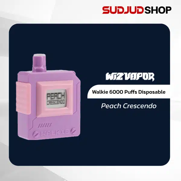 walkie 6000 puffs disposable peach crescendo
