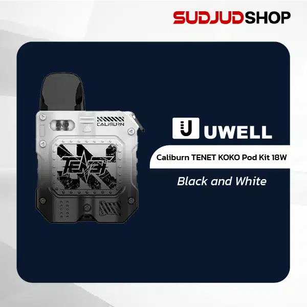uwell caliburn tenet koko pod kit 18w black and white