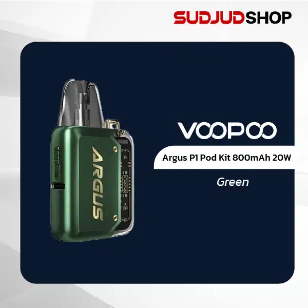 voopoo argus p1 pod kit 800mah 20w green