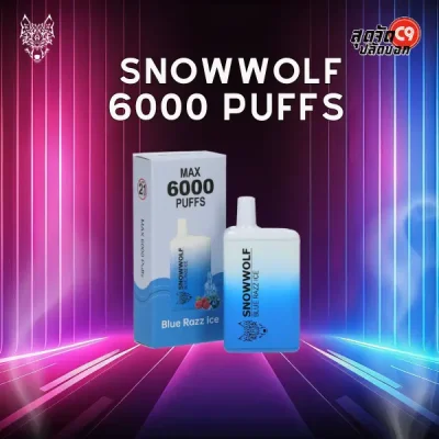 Snowwolf 6000 puffs blue razz ice