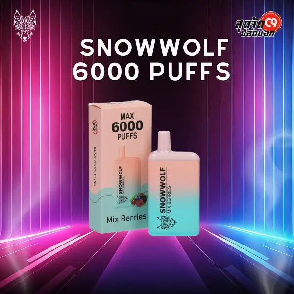Snowwolf 6000 puffs mix berries