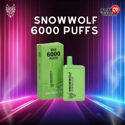 Snowwolf 6000 puffs sour apple ice