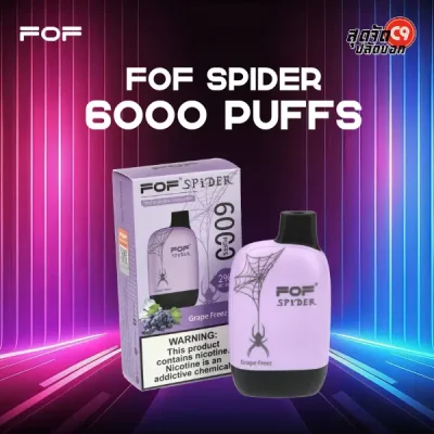 fof spider 6000 puff grape freez