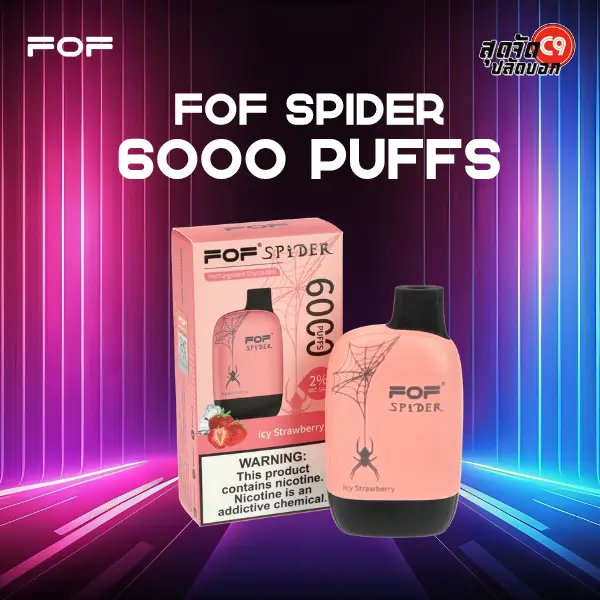 fof spider 6000 puff icy strawberry
