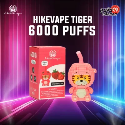 hikevape tiger 6000 puffs strawberry ice
