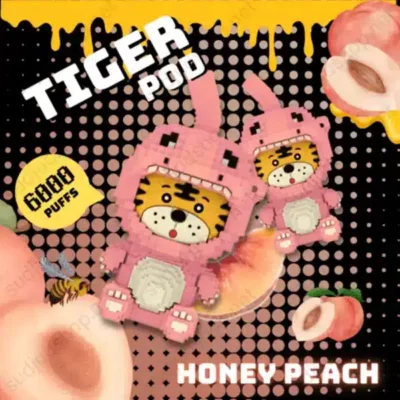 tiger disposable pod 6000puffs peach