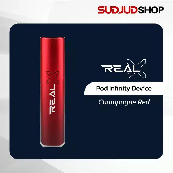 real x pod infinity device champagne red