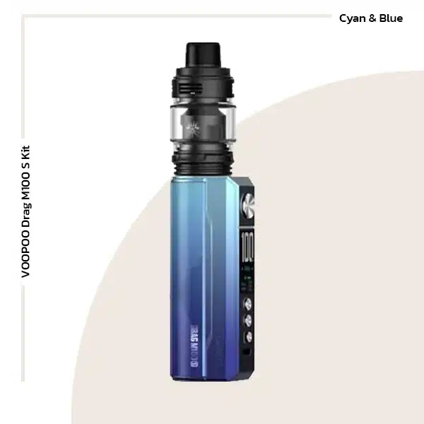 voopoo drag m100 s kit cyan and blue