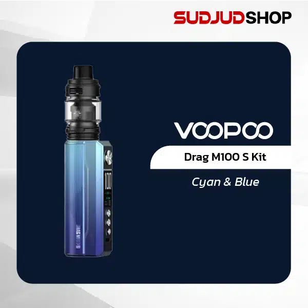 voopoo drag m100 s kit cyan blue