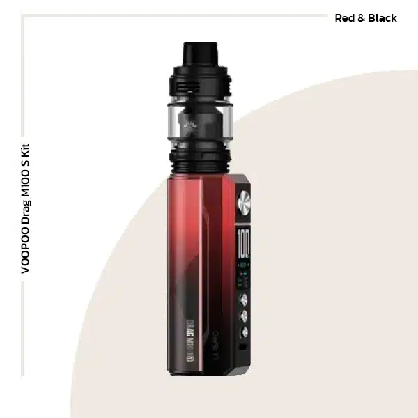 voopoo drag m100 s kit red and black