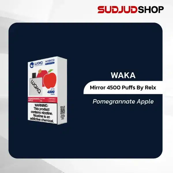waka mirror 4500 puffs by relx pomegrannate apple