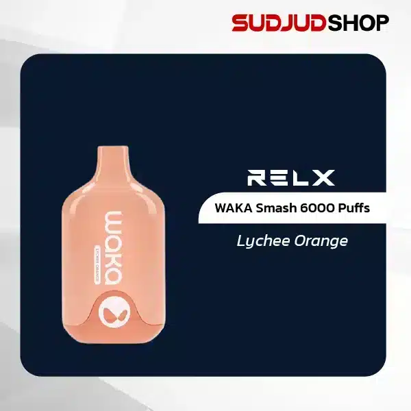 waka smash 6000 puffs by relx lychee orange