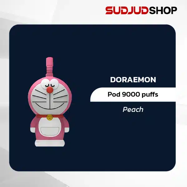 doraemon pod 9000 puffs peach