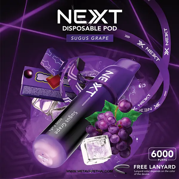 next disposable 6000 puffs pod sugus grape