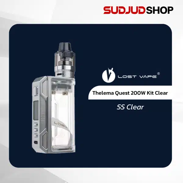 lost vape thelema quest 200w kit clear ss clear