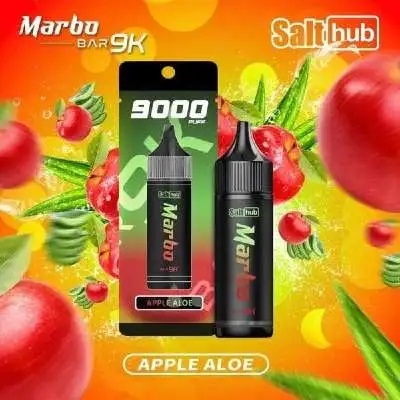 marbo bar 9000 puffs กลิ่นแอปเปิ้ลว่านหางจระเข้