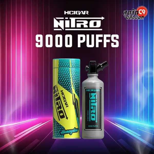 hcigar nitro 9000 puffs honeydew