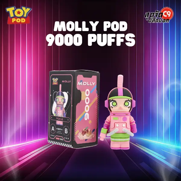 toypod molly 9000 puffs peach